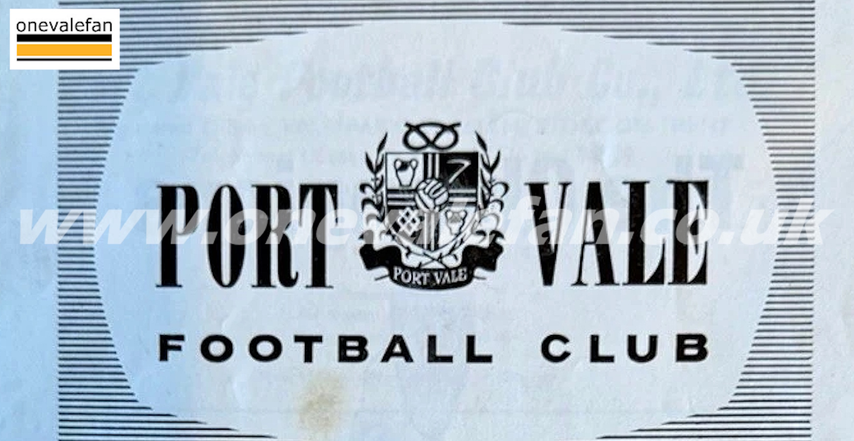 A look at the Port Vale v Barrow programme from 1966