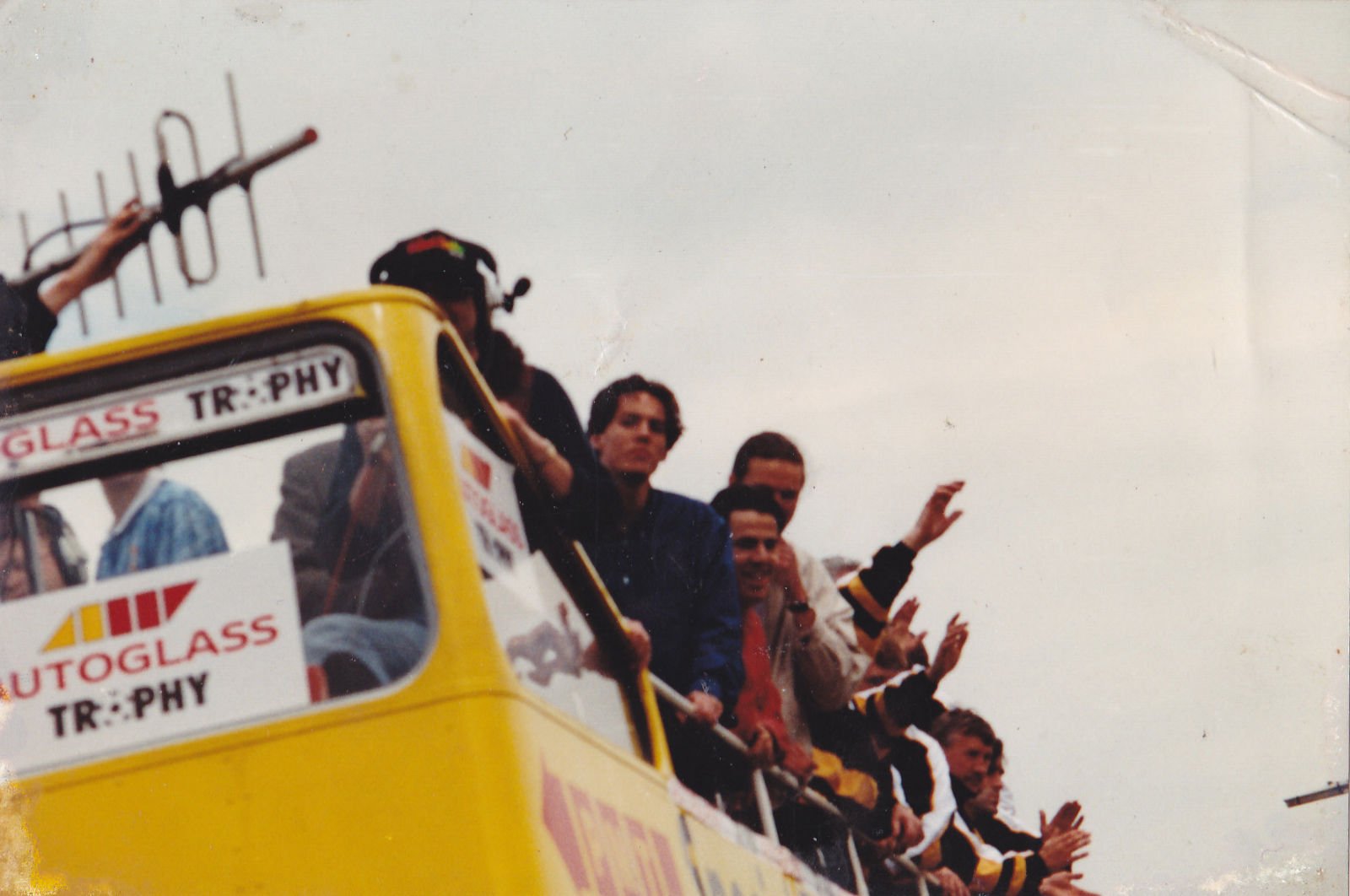 Port Vale players celebrate winning the Autoglass Trophy final