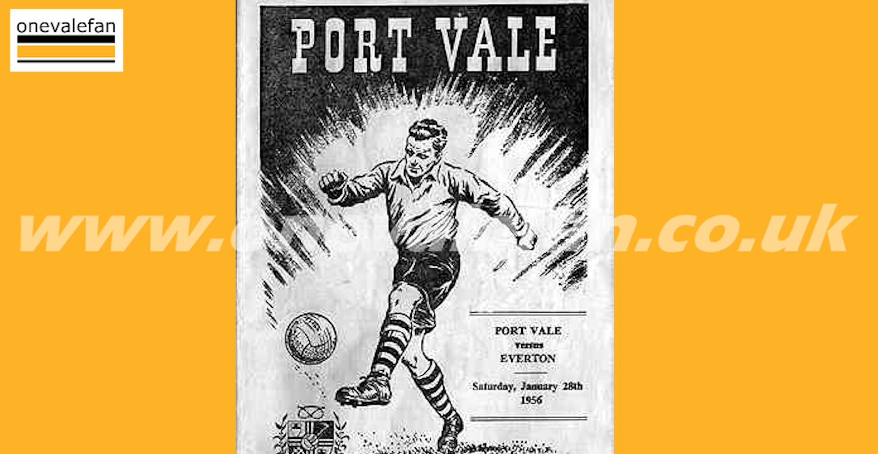 Read the Port Vale v Everton programme from 1956