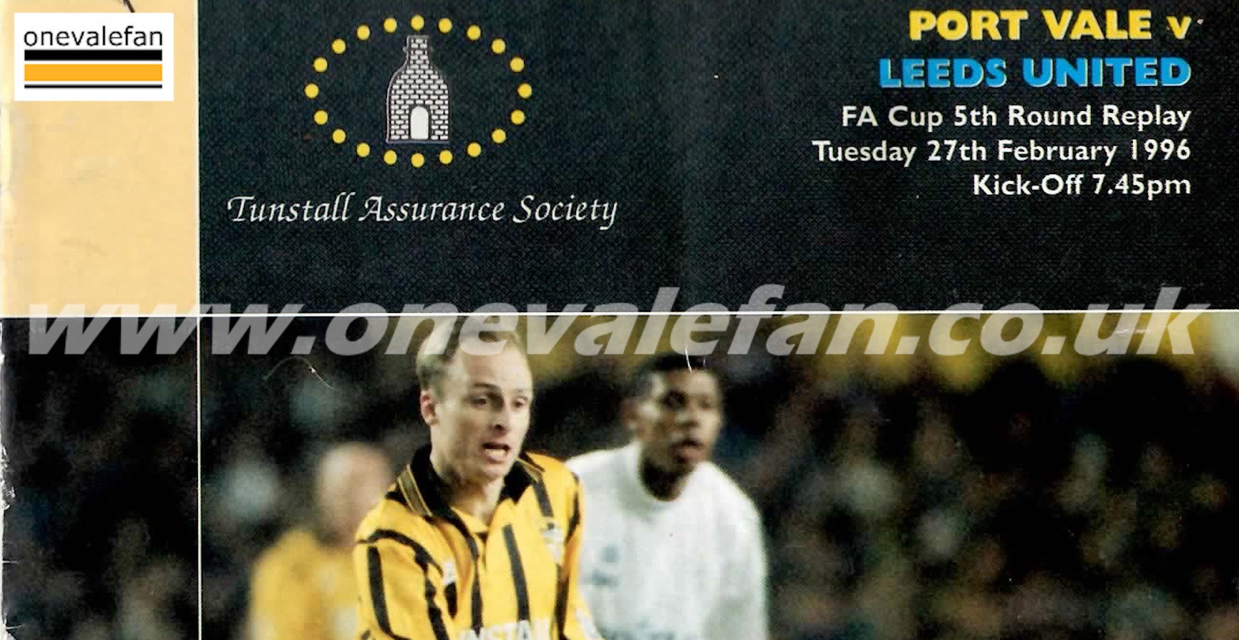Read the Port Vale v Leeds United programme, 1996