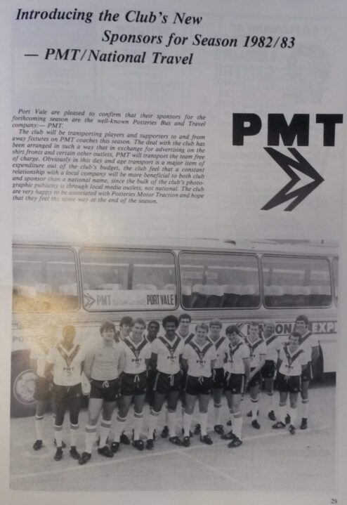 1982 Port Vale souvenir programme