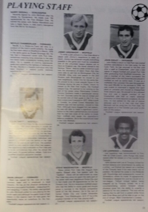 1982 Port Vale souvenir programme
