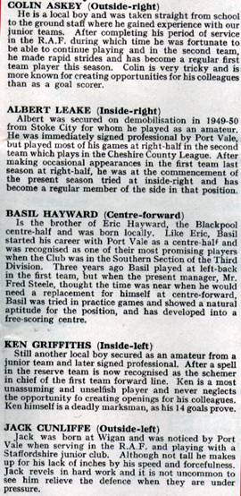 Port Vale v West Brom, 1954 FA Cup semi-final programme