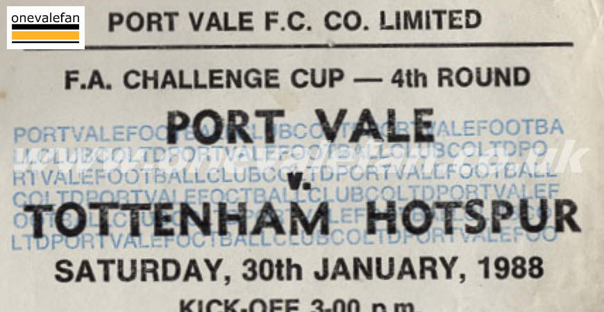 BBC Radio Five Live’s special programme on Vale’s win over Spurs 1988