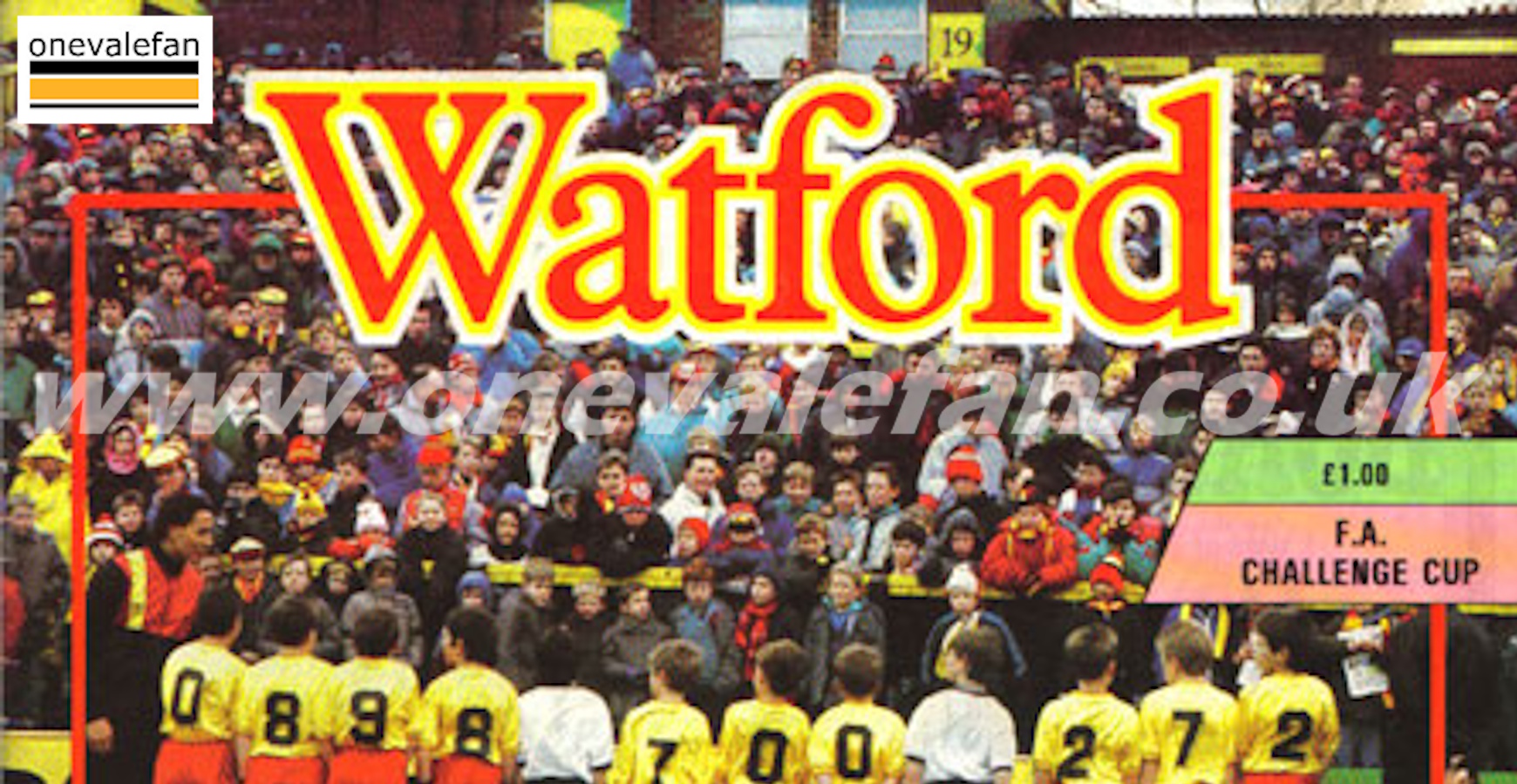 A look at the Watford v Port Vale FA Cup programme from 1988