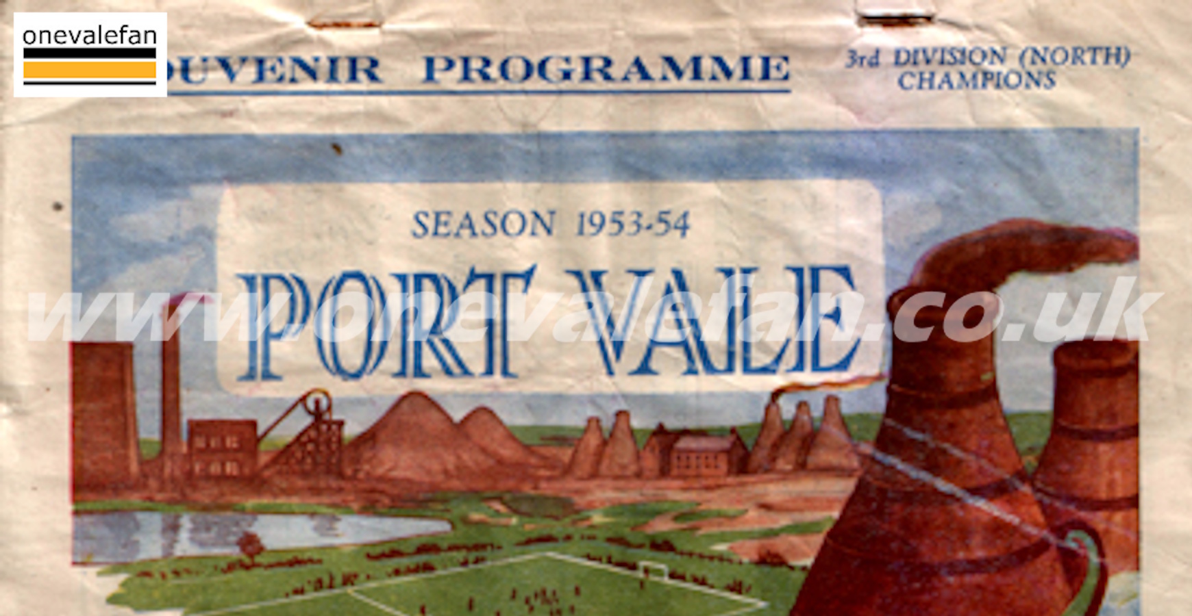 Read the Port Vale v Wrexham programme from 1954
