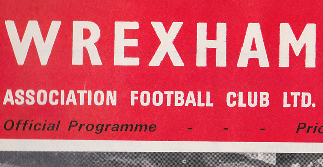 Wrexham v Port Vale programme, 1969