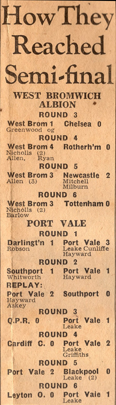FA Cup semi-final special in the Sentinel - How they reached the semi-final - press clipping