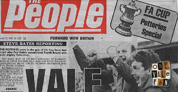 Port Vale’s FA Cup run makes the front page