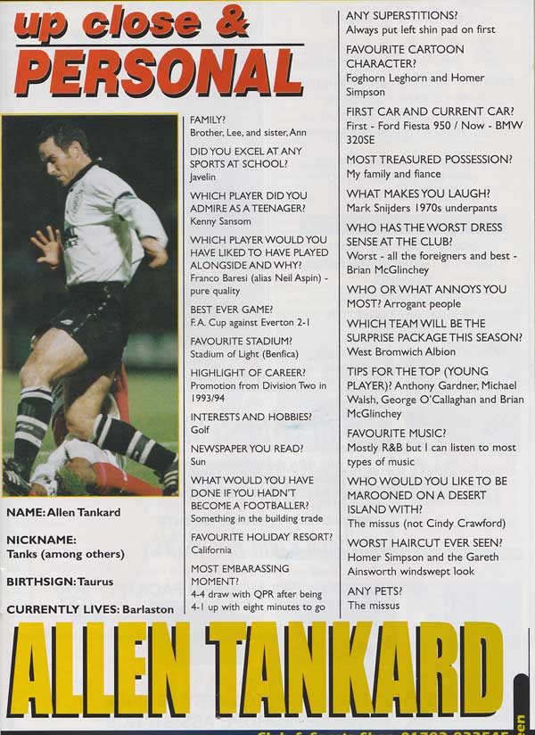 Allen Tankard interview