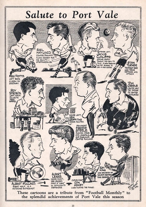 Salute to Port Vale cartoon 1954