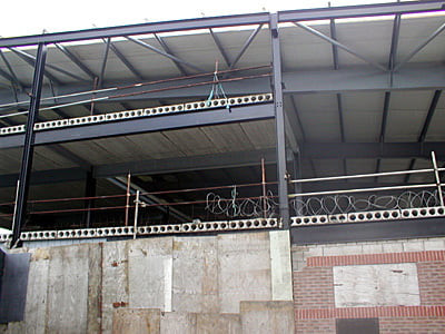 Construction of the Lorne Street stand, Vale Park stadium