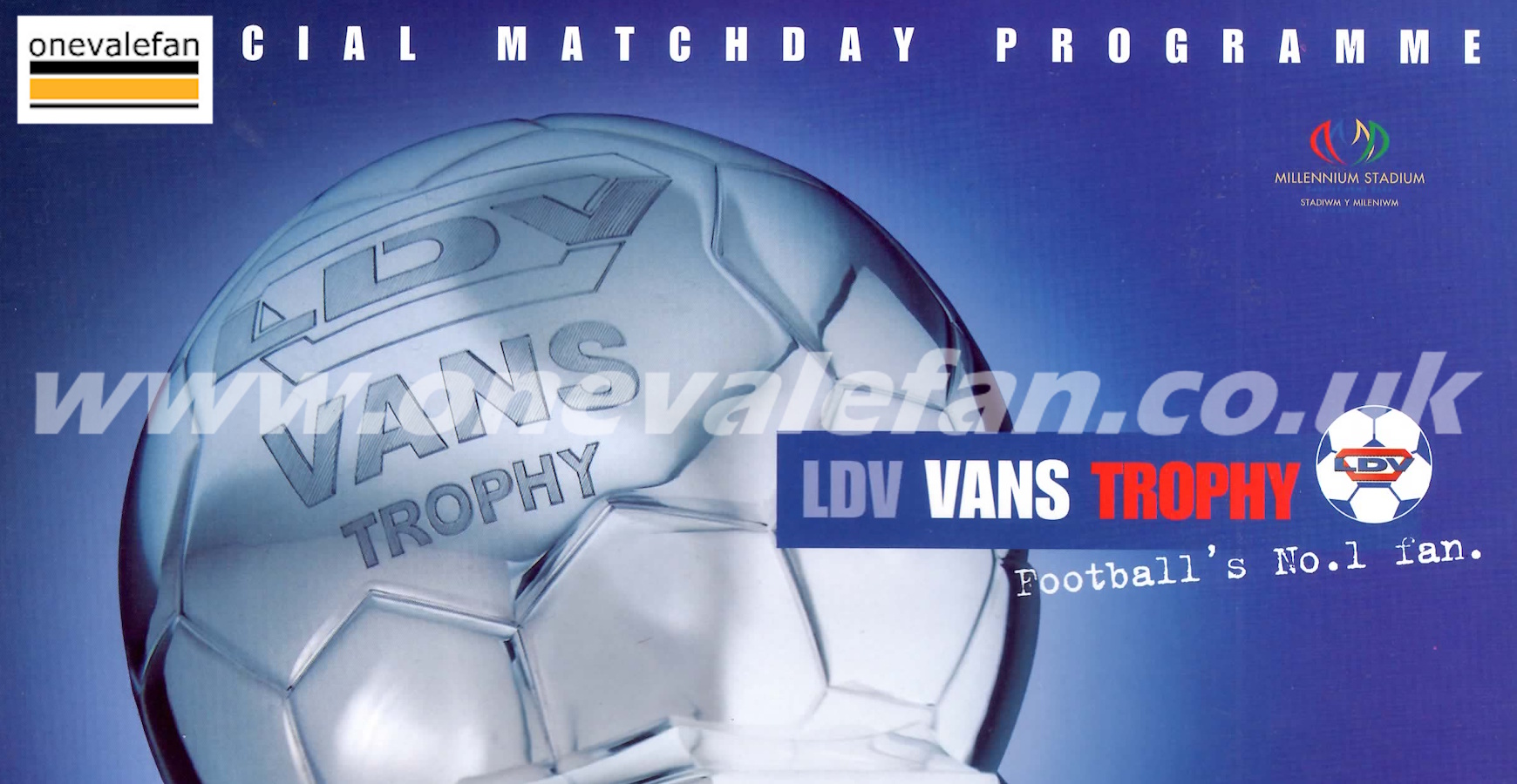 The LDV Vans Trophy final programme