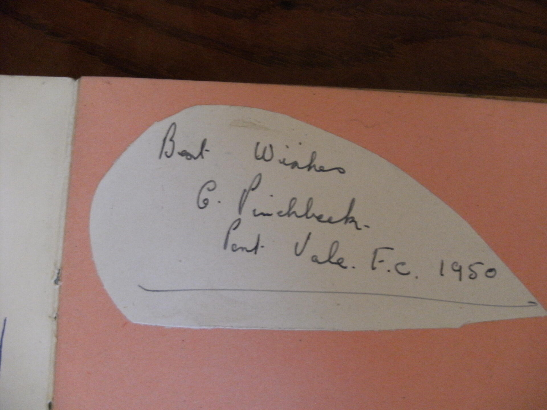 1950s Port Vale autographs