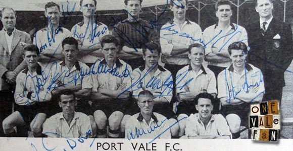 1950s Port Vale autographs pictured