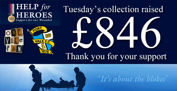 Vale Park Heroes collection raises £846