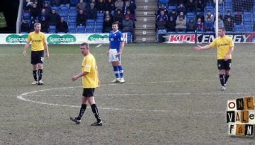 Port Vale players at Chesterfield