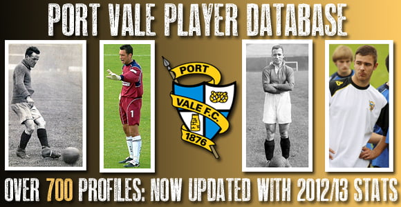 Port Vale player database updated