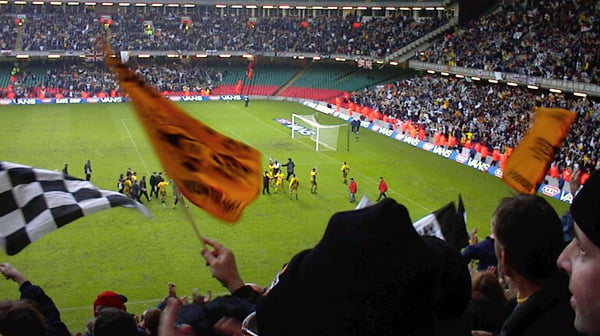 Port Vale celebrate winning the LDV Vans Trophy final in 2001