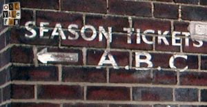 Season tickets sign at Vale Park stadium