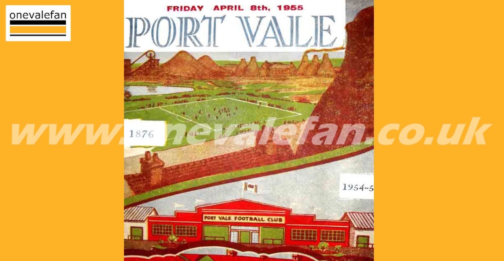 Read the Port Vale v Liverpool programme,1955