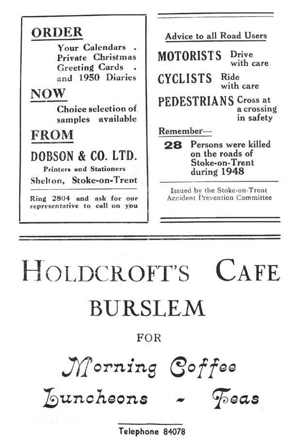 Port Vale v Brighton, 1949 - matchday programme