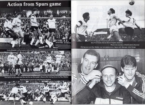 Port Vale v Watford programme, FA Cup 1988