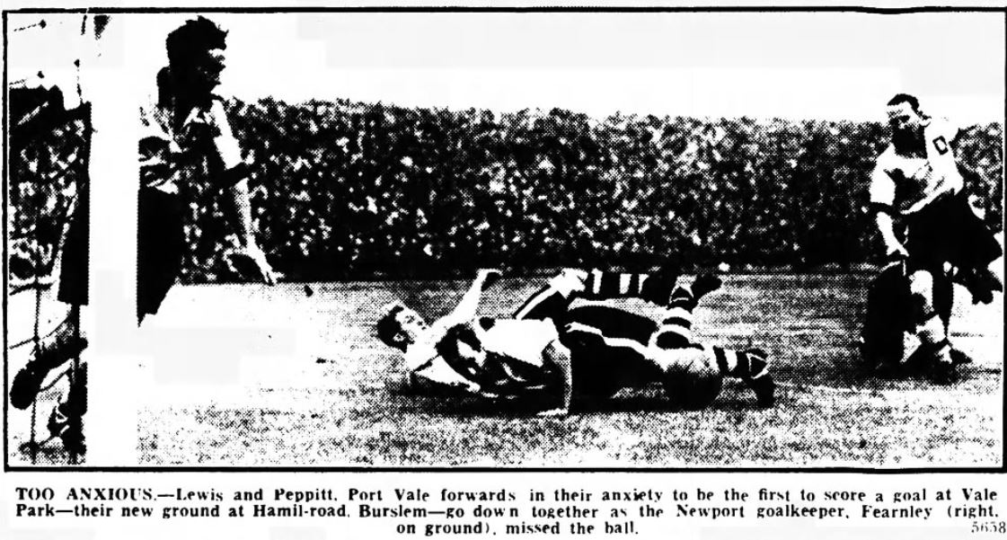 Photo from the first match at Vale Park - Port Vale v Newport 1950