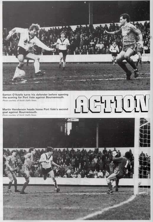 Port Vale v Wimbledon programme, 1984