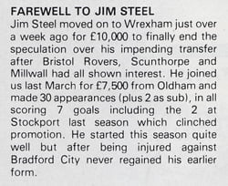 Port Vale v Wimbledon programme, 1984