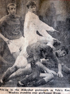 Press clipping - Port Vale striker Ken Wookey