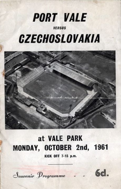 Port Vale v Czechoslovakia programme