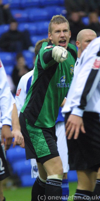 Port Vale goalkeeper Jonathan (Jonny) Brain