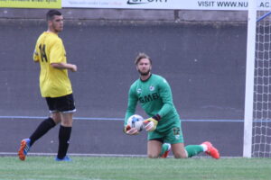 Port Vale's Richard Duffy and Chris Neal in friendly action, 2014