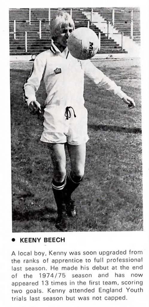 Port Vale midfielder Kenny Beech