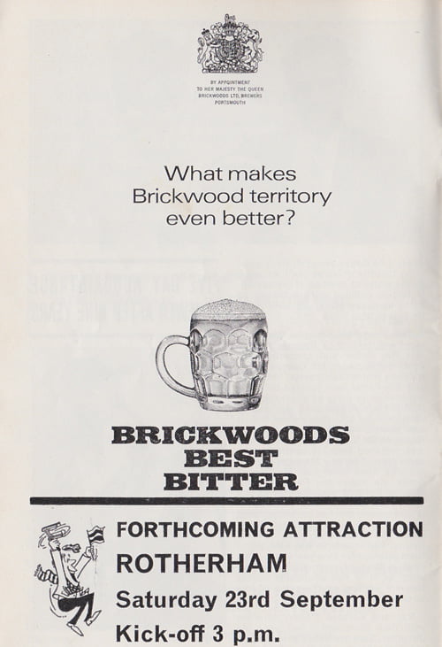 Portsmouth v Port Vale matchday programme, 1967