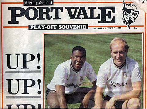 Port Vale strikers Darren Beckford and Ron Futcher