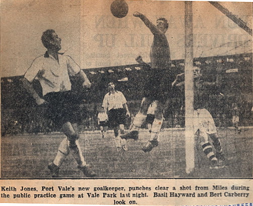 Press Clipping - Keith Jones, Port Vale's new goalkeeper