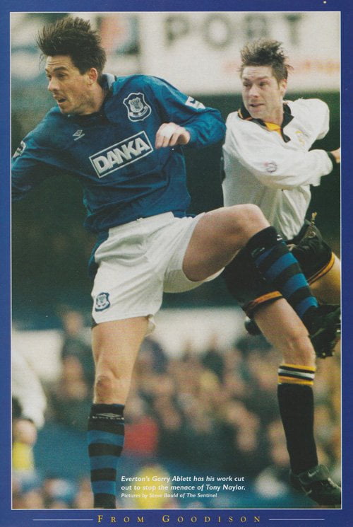 Port Vale v Everton matchday programme, FA Cup 4th round replay 1996
