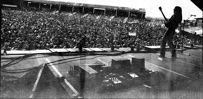 Crowd shot - Heavy Meal Holocaust concert - Vale Park stadium 1981