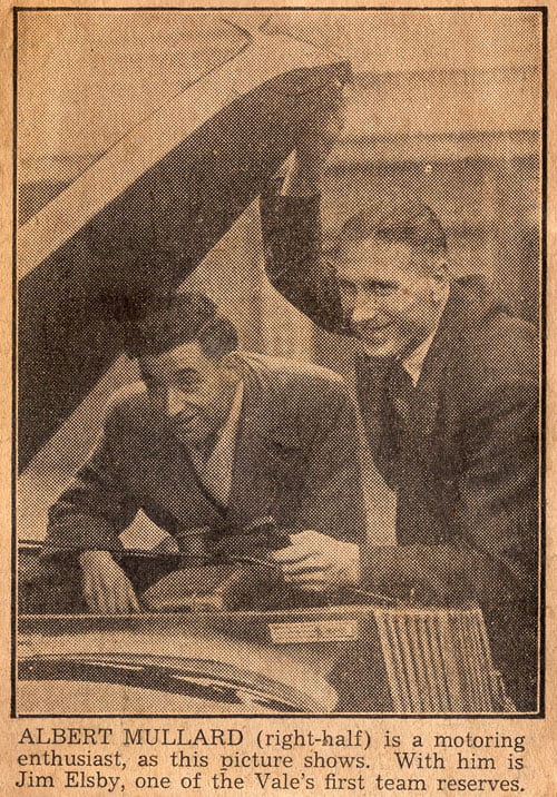 FA Cup semi-final special in the Sentinel - Albert Mullard at home - press clipping