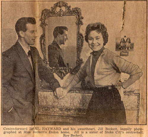 FA Cup semi-final special in the Sentinel - Basil Hayward at home - press clipping