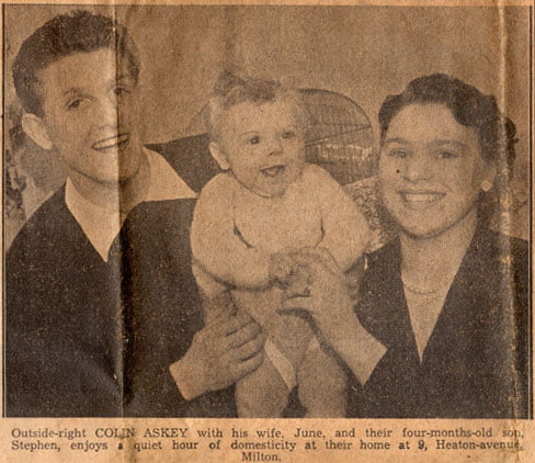 FA Cup semi-final special in the Sentinel - Colin Askey at home - press clipping