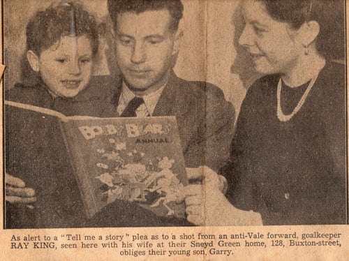 FA Cup semi-final special in the Sentinel - Ray King at home - press clipping