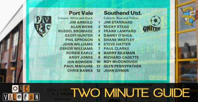 Two minute guide: Port Vale v Southend Utd