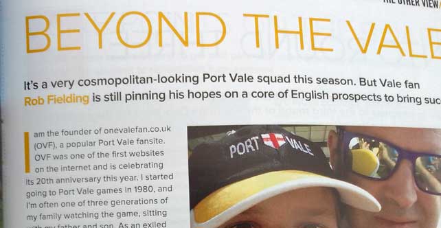 Fan feature in the AFC Wimbledon programme