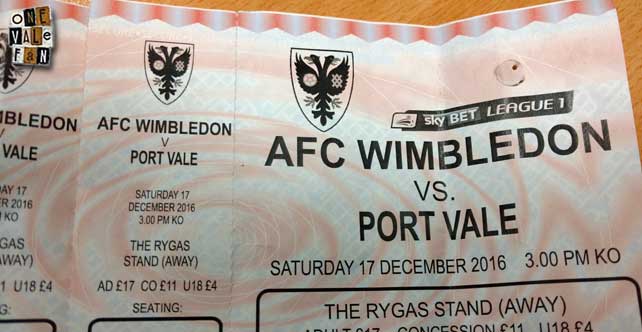 Port Vale to reward the 261 fans who travelled to Wimbledon