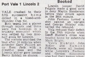 News of the Word Port Vale 1-2 Lincoln City News of the Word Port Vale 1-2 Lincoln City