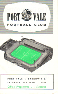 1964 Port Vale matchday programme