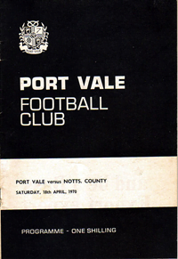 1969 Port Vale matchday programme